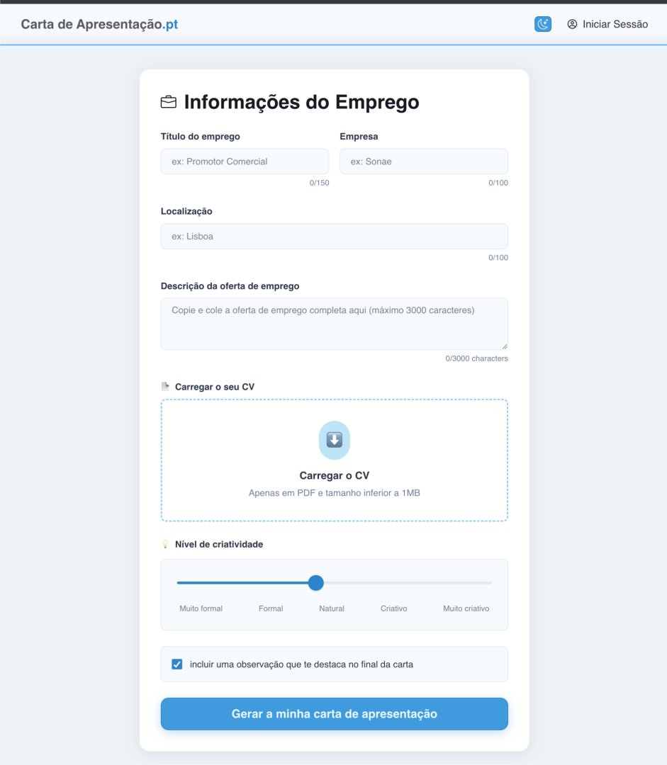 Carta de Apresentação.pt Screenshot