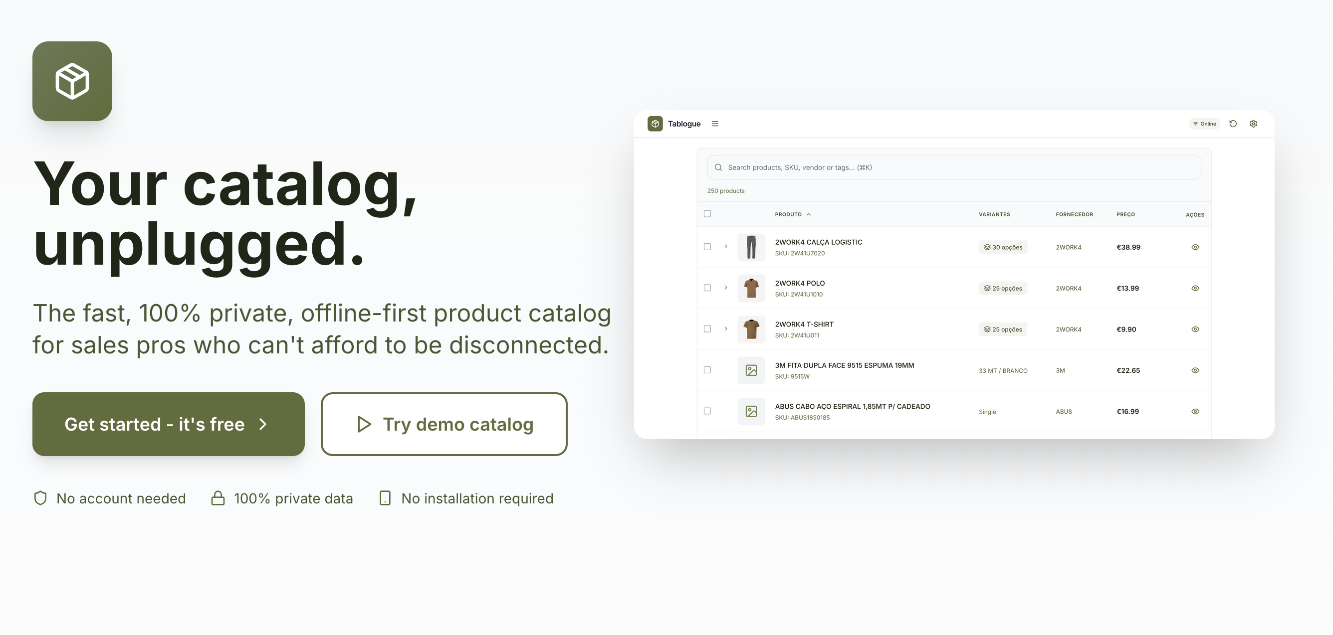 Tablogue screenshot