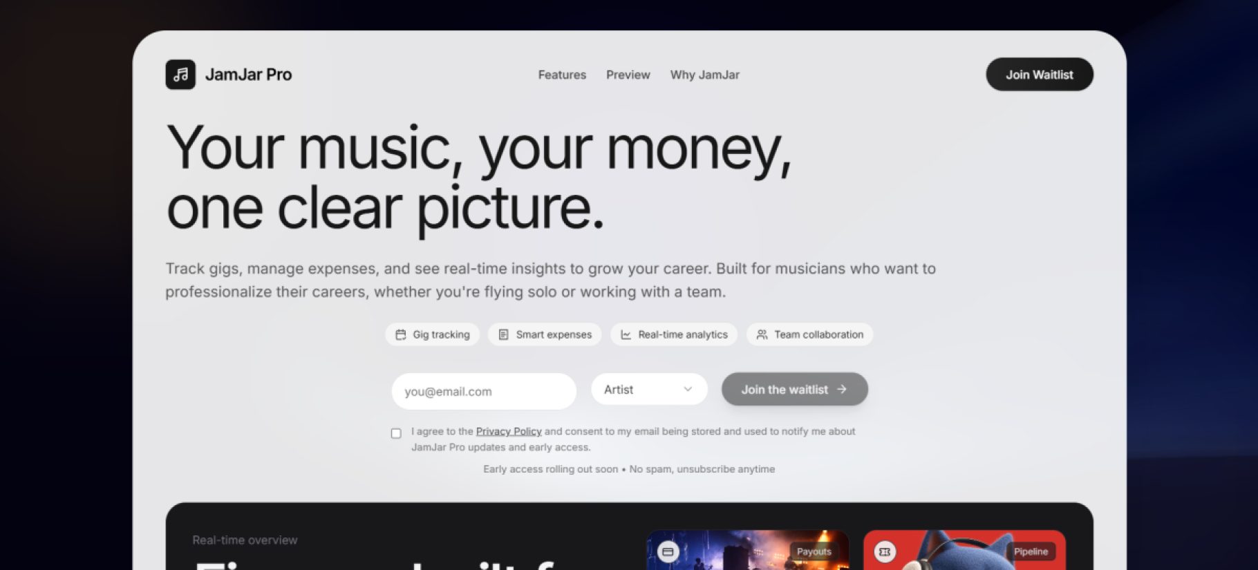 JamJar Pro product screenshot