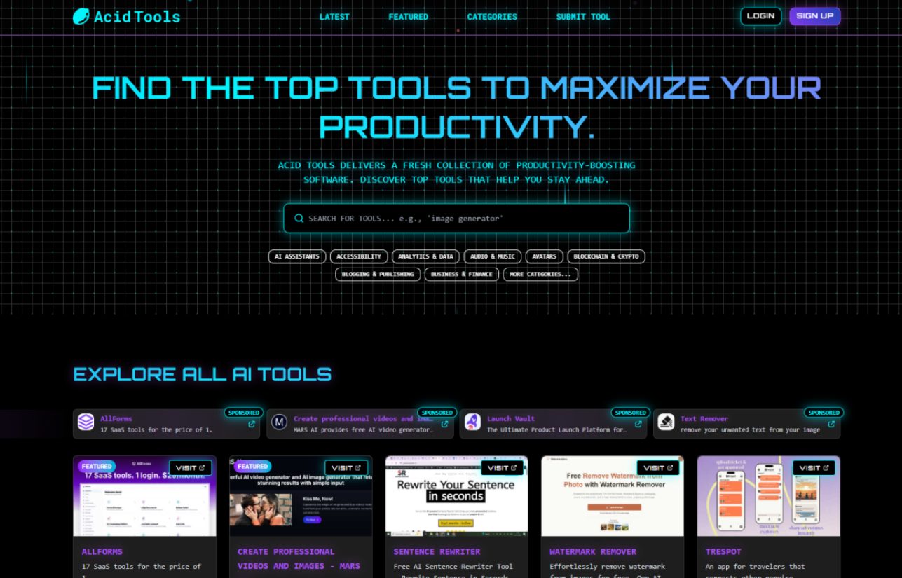 Acid Tools product screenshot