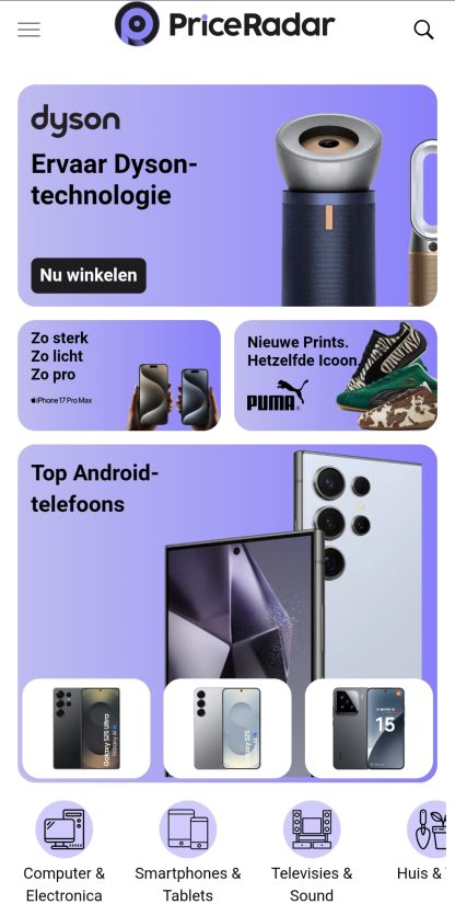 PriceRadar NL product screenshot
