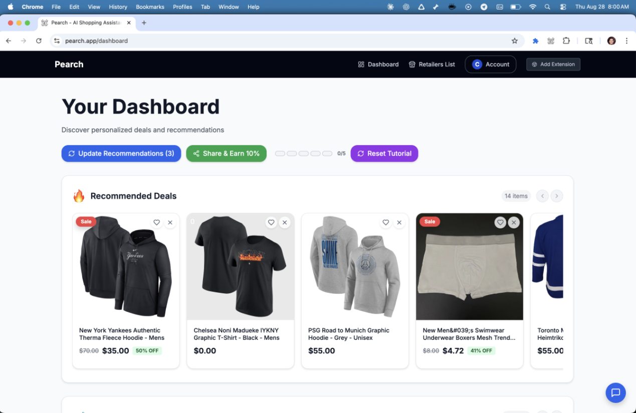 Pearch product screenshot