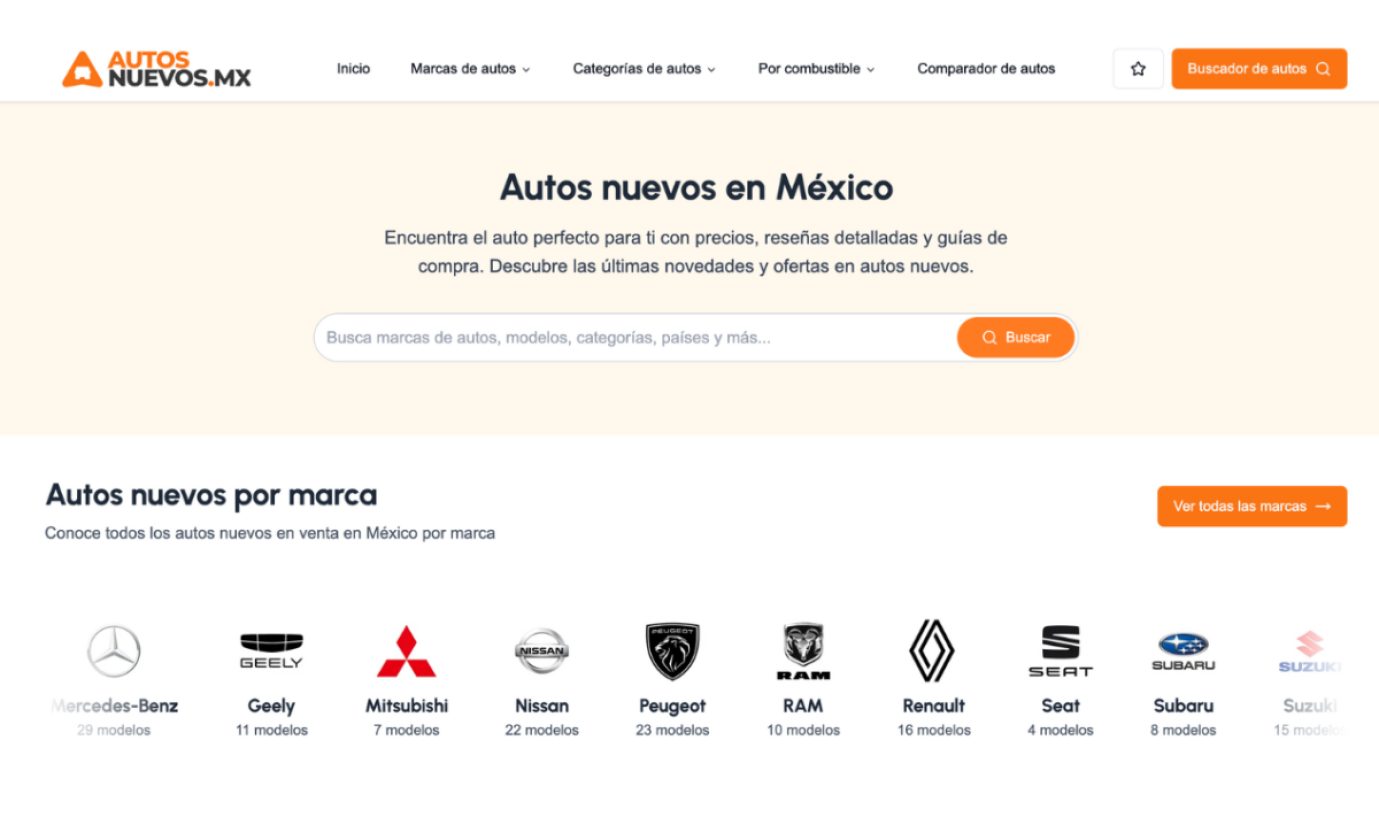 Autos Nuevos product screenshot