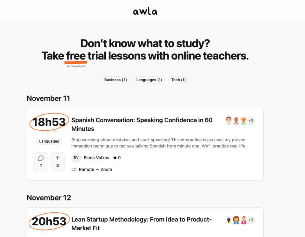 Awla product screenshot