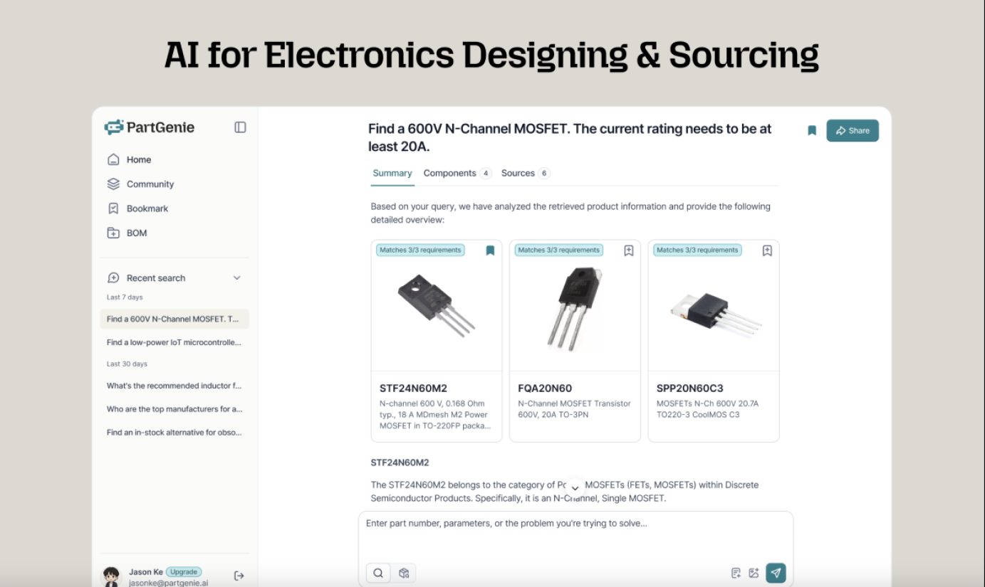 PartGenie product screenshot