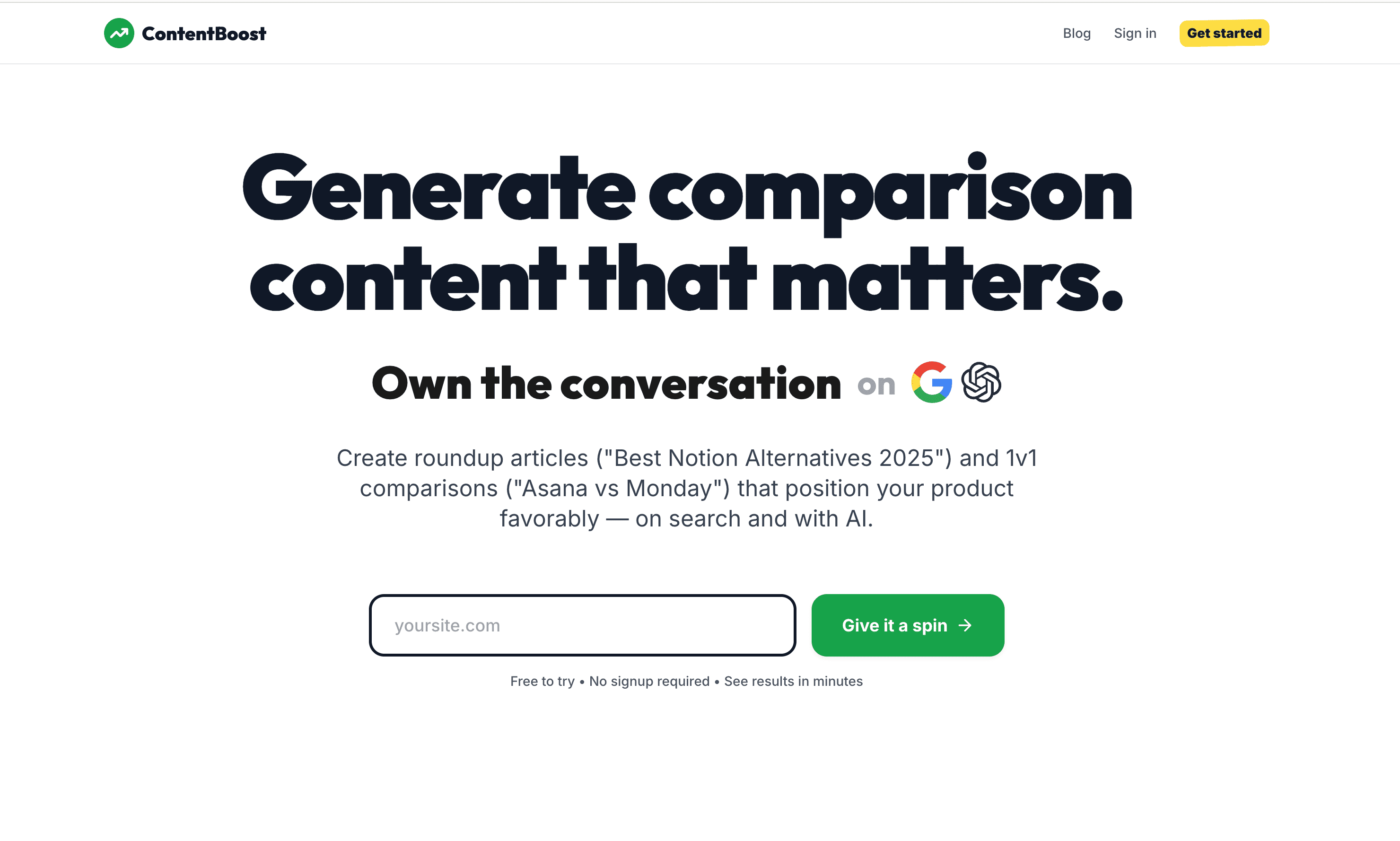 ContentBoost screenshot