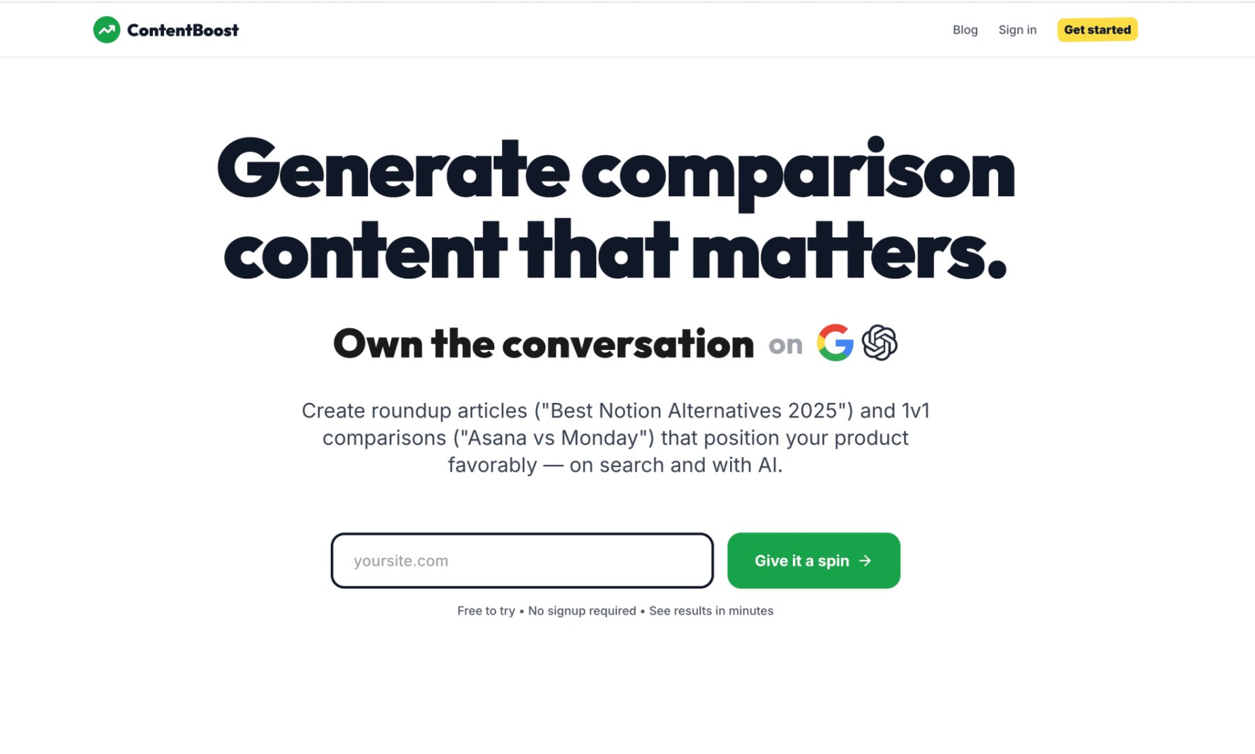 ContentBoost Screenshot