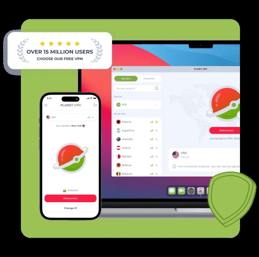 Planet VPN product screenshot