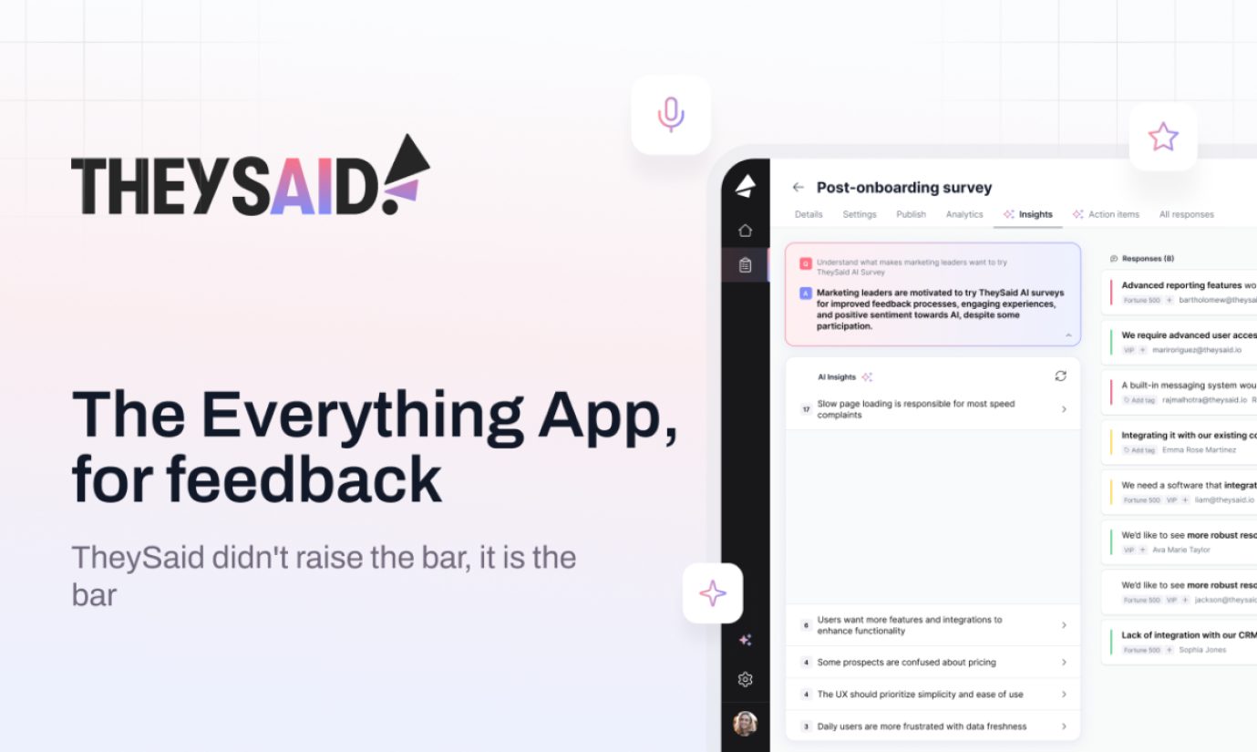 They Said product screenshot
