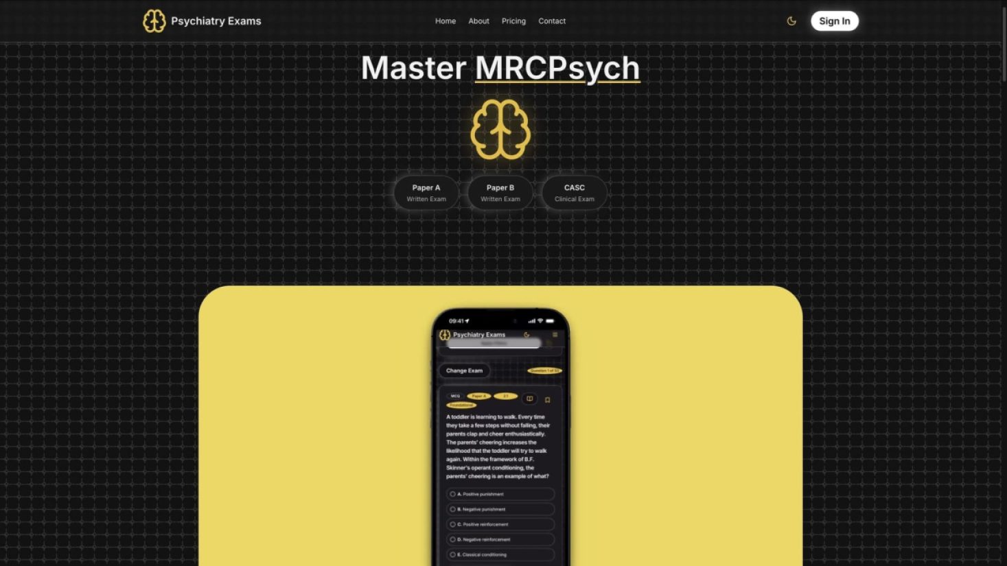 Psychiatry Exams product screenshot