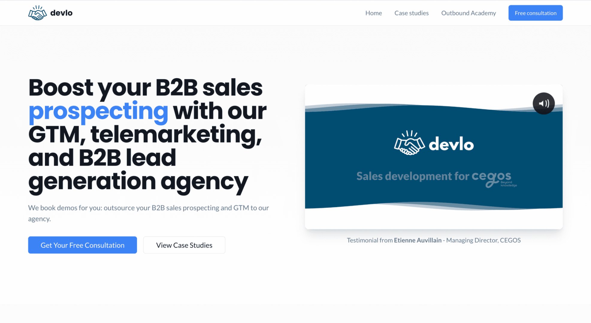 B2B Go-to-Market Partner - Sales & CRM screenshot 1 showing the We chase leads like our lives depend on it.