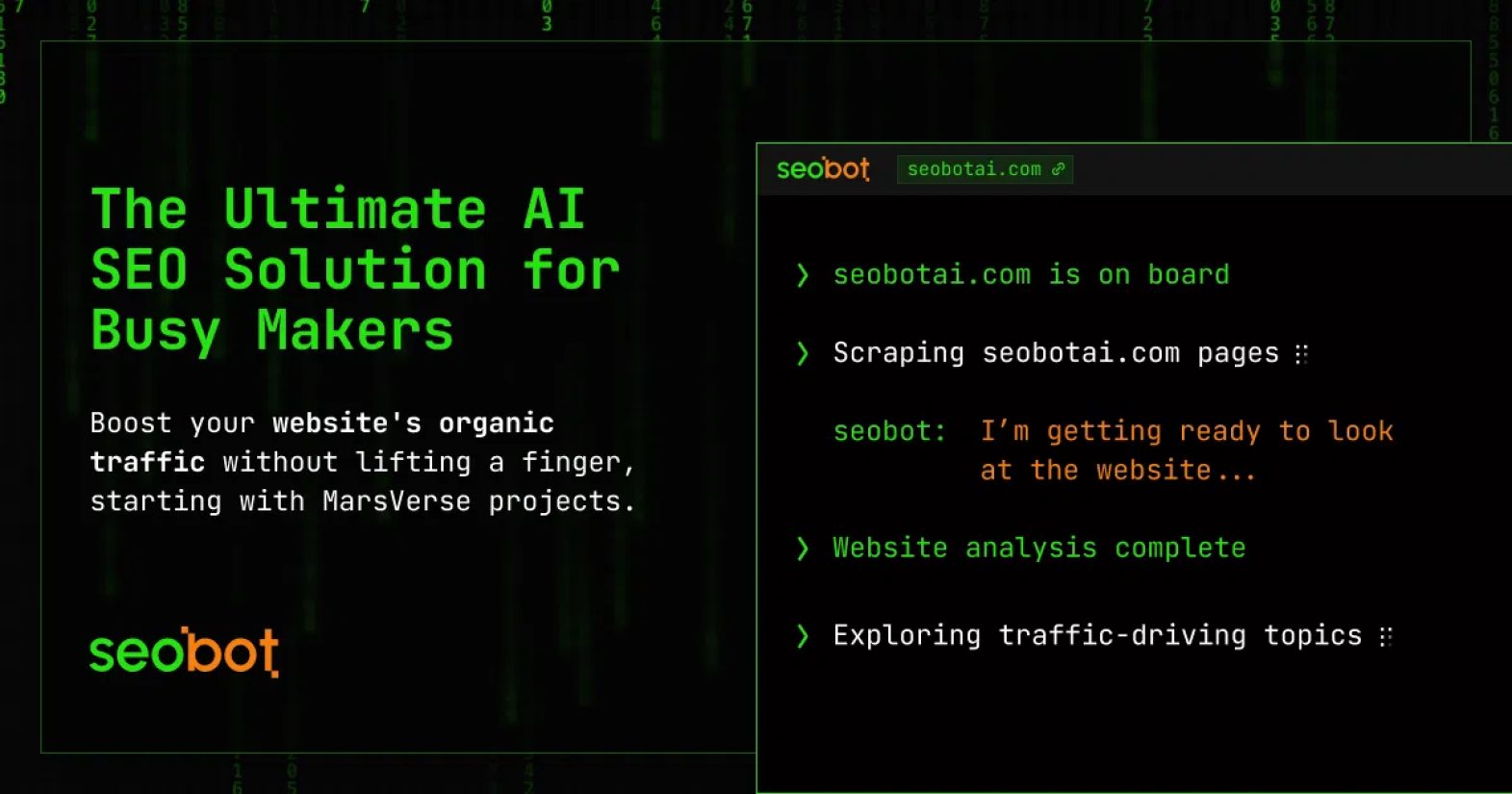 SEObot product screenshot