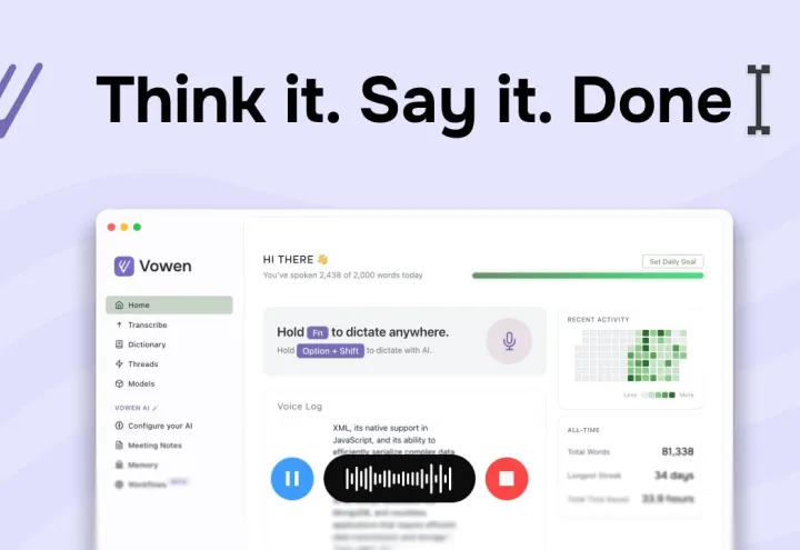 Vowen screenshot 1