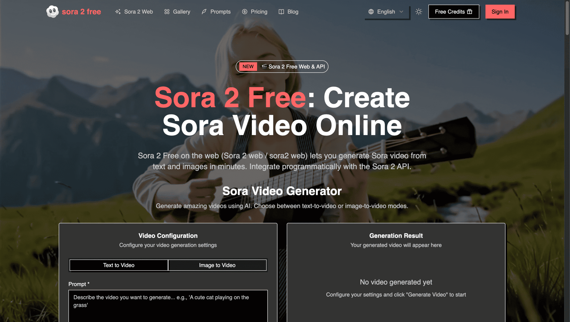 sora 2 web screenshot