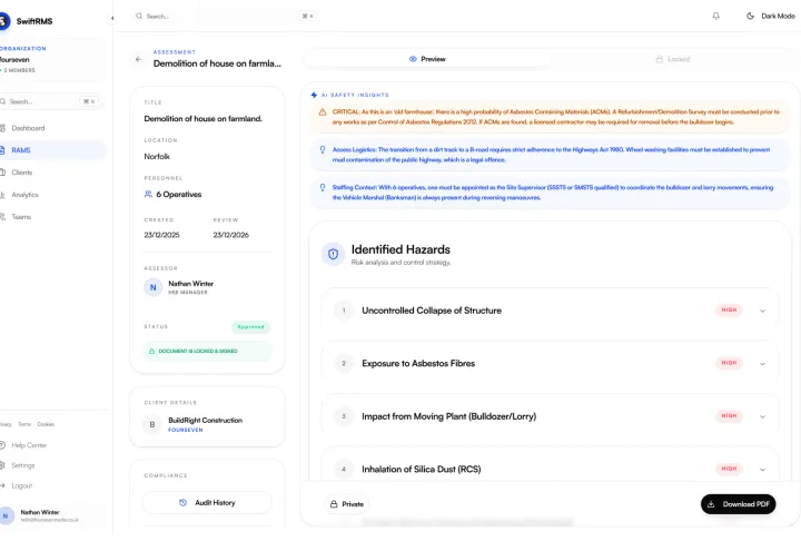 swiftRMS screenshot 1