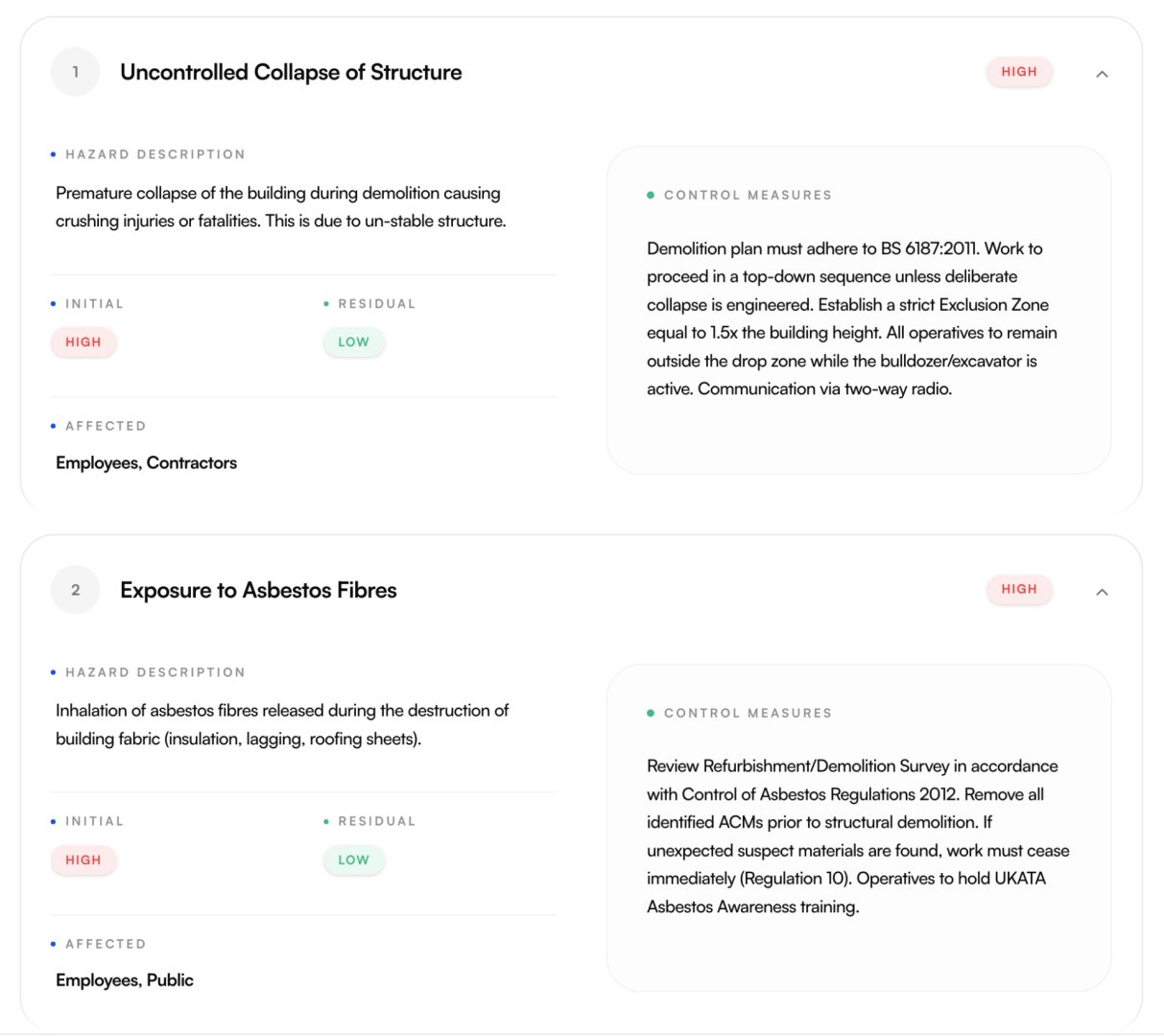 swiftRMS - Productivity screenshot 2 showing the RAMS in minutes not hours
