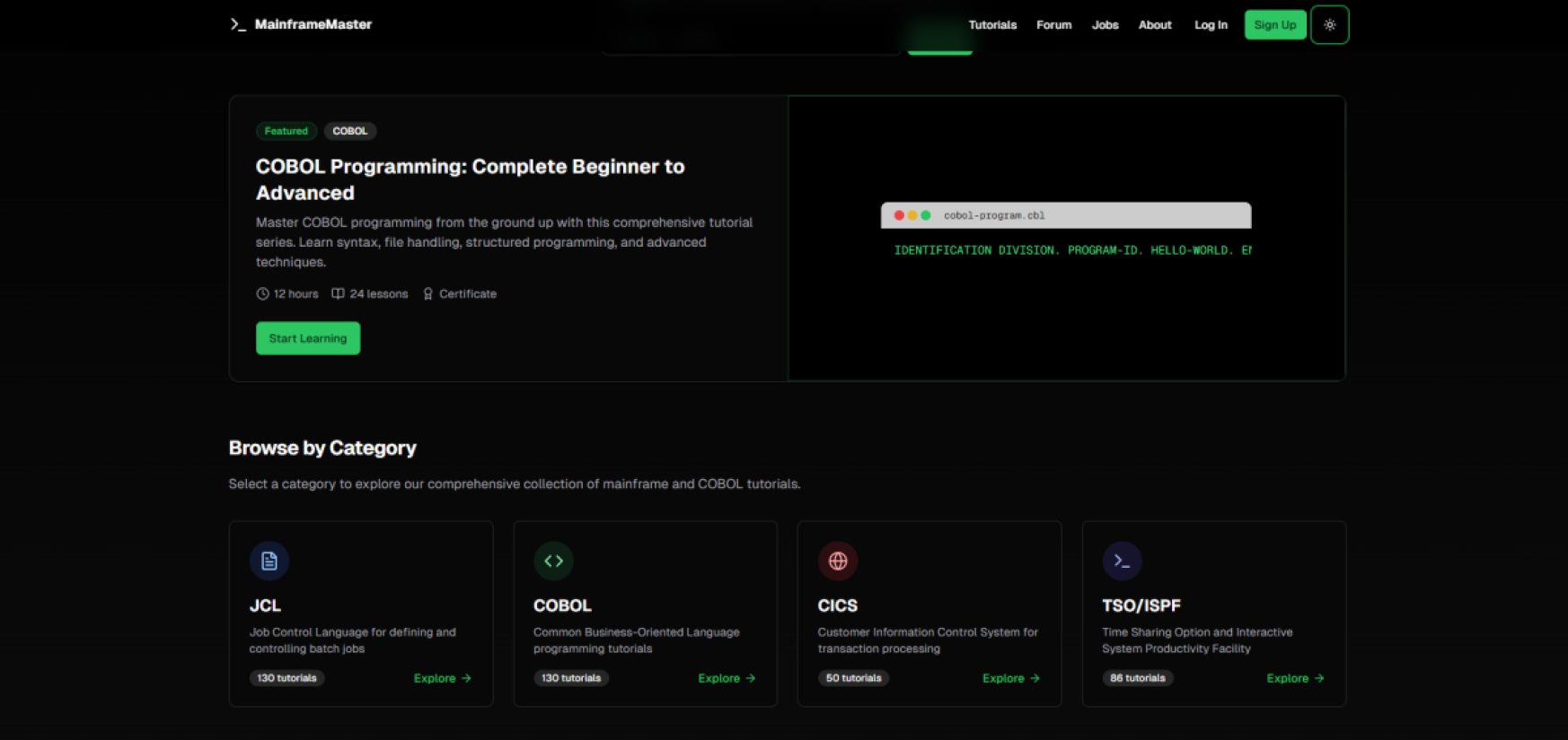Mainframe Master product screenshot