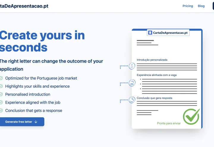 Carta de Apresentação.pt screenshot 1