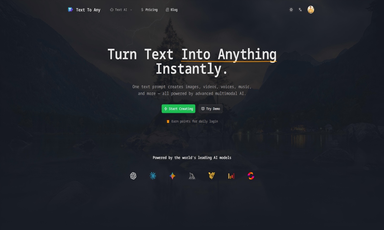 Text To Any screenshot