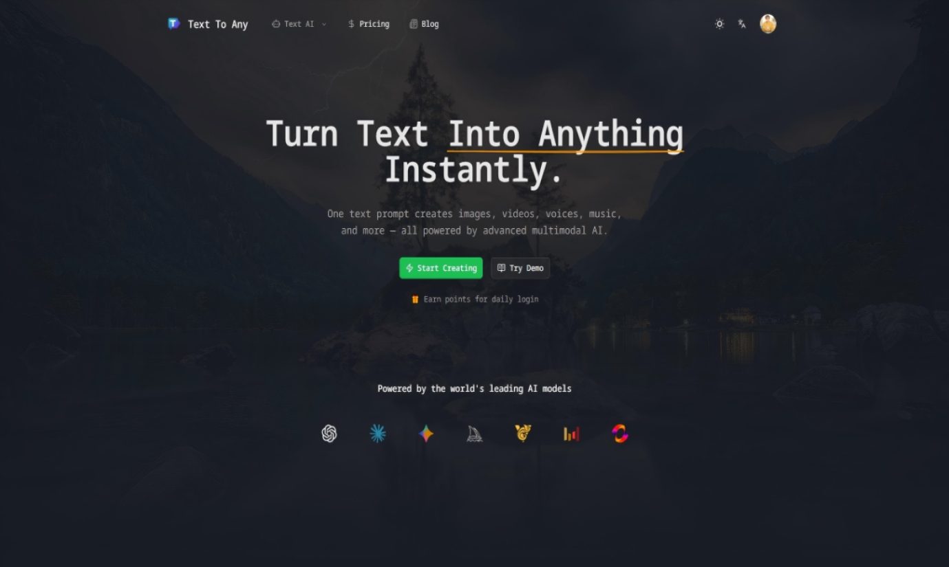 Text To Any product screenshot