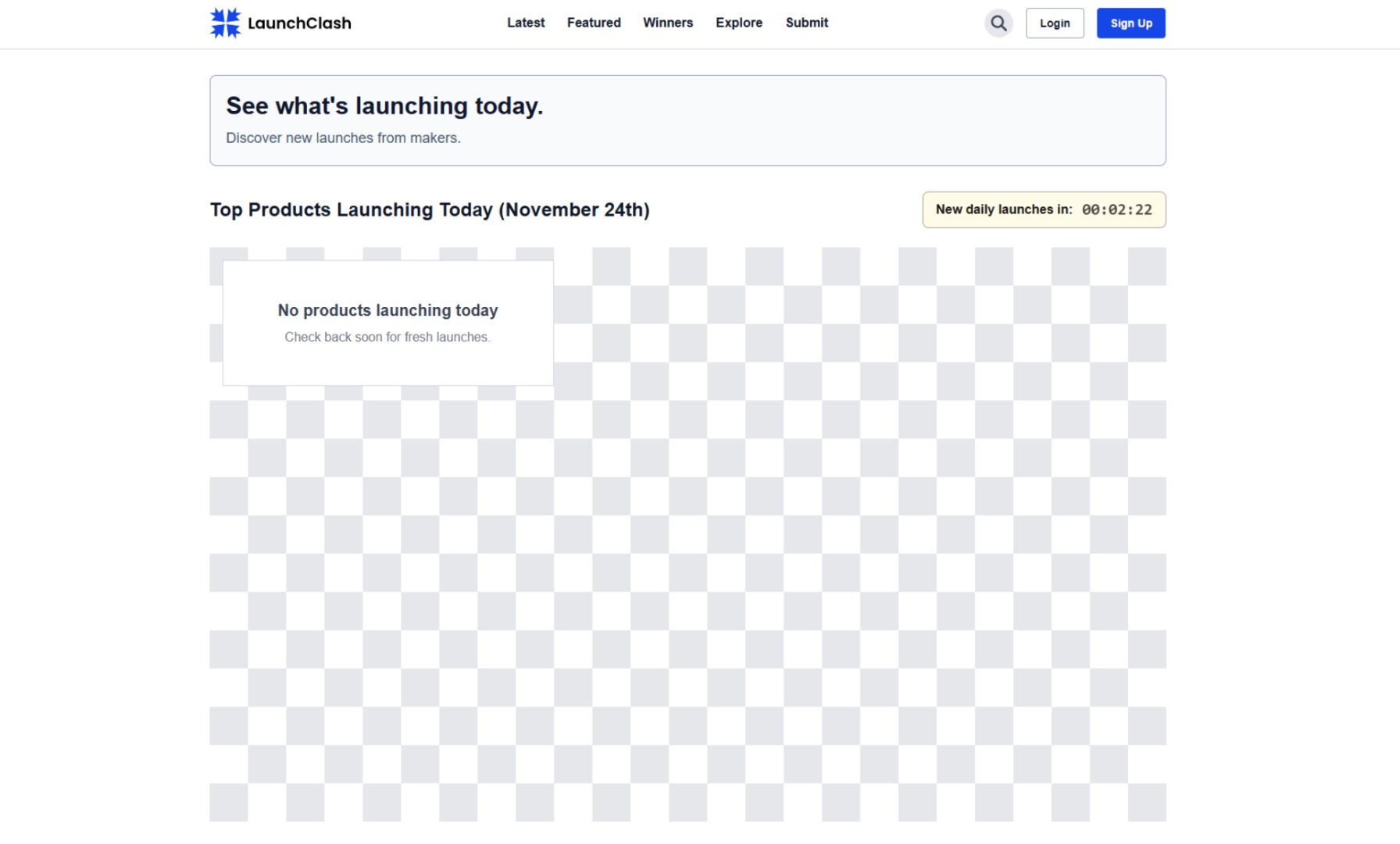 LaunchClash - Marketing & SEO screenshot 1 showing the Discover the future, today.