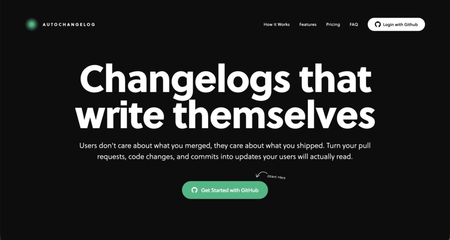 AutoChangelog product screenshot