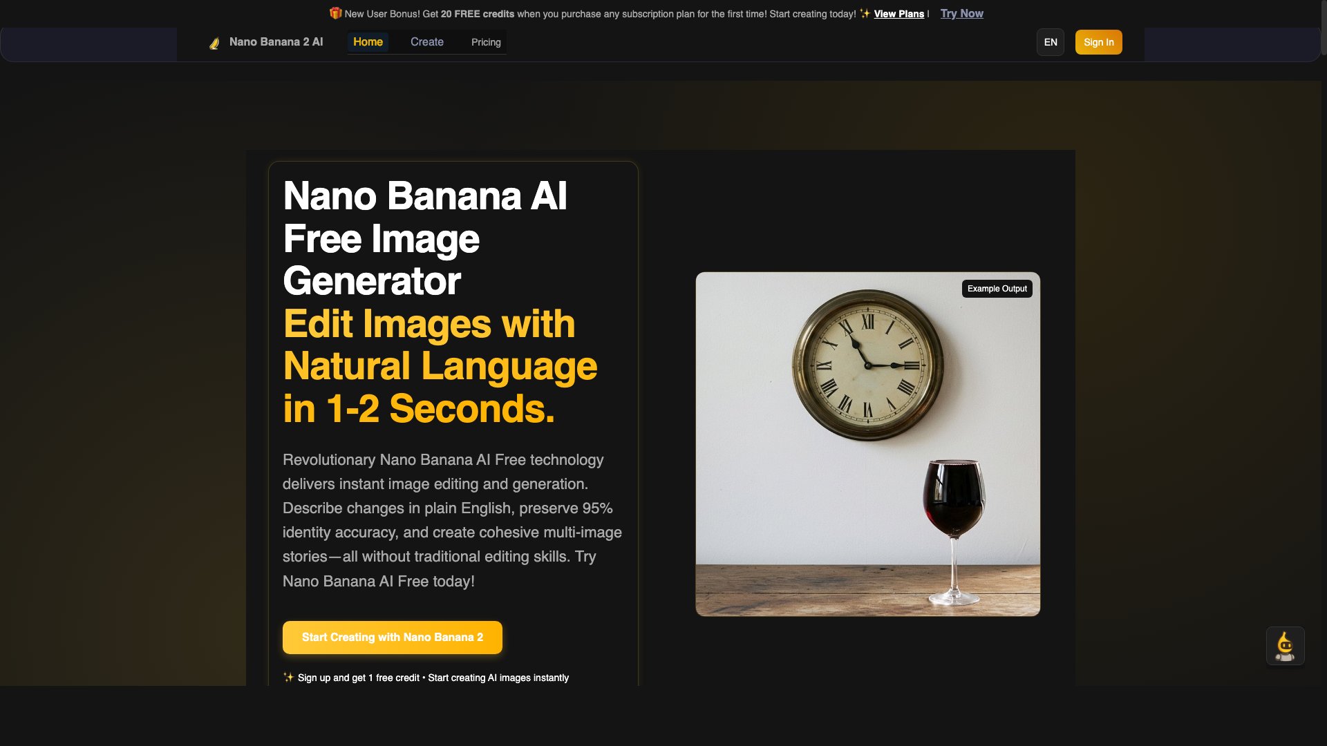 Banananano2 - Productivity screenshot 1 showing the AI Image Generator