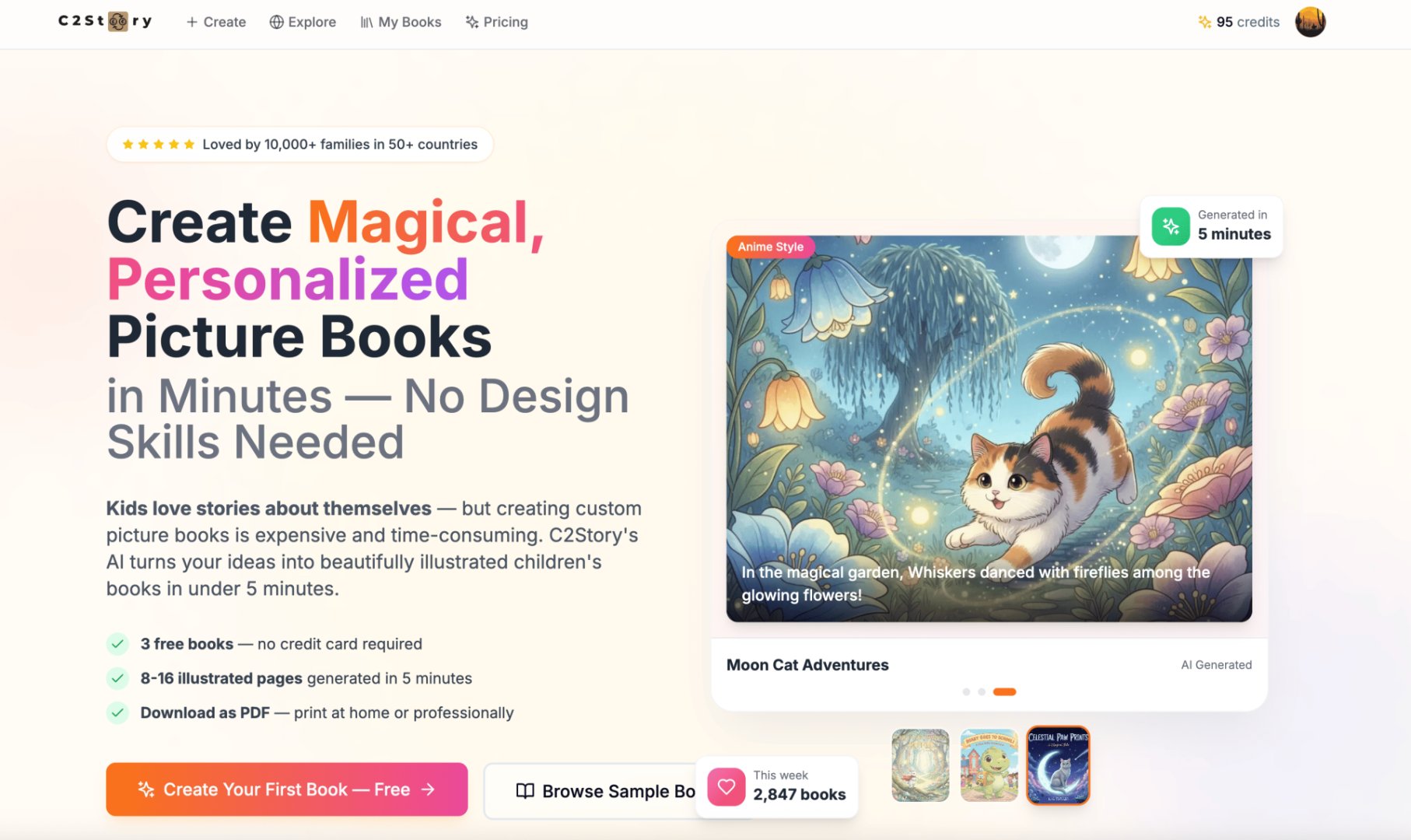 C2story - AI & Machine Learning screenshot 1 showing the ai content generator
