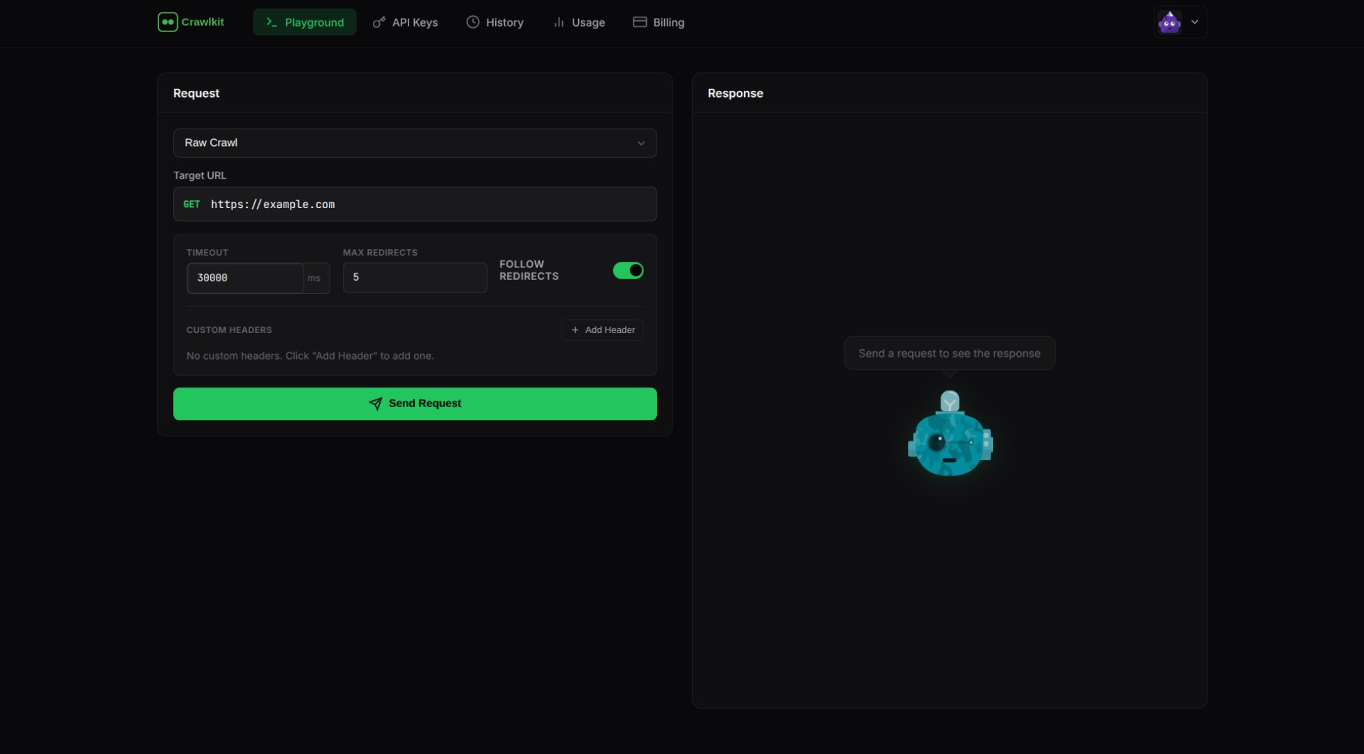 Crawlkit - Developer Tools screenshot 2 showing the Web scraping, simplified.