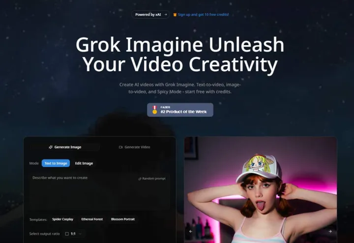 Grok Imagine screenshot 1