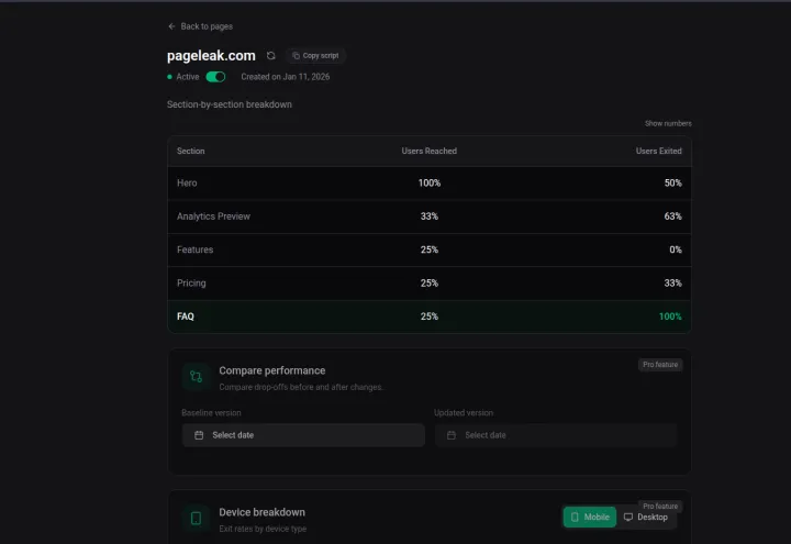 PageLeak screenshot 2
