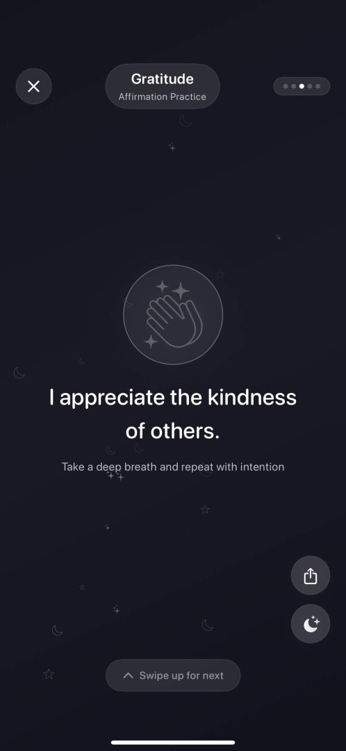 Daily Affirmations - Miracle - Productivity screenshot 2 showing the affirmations daily