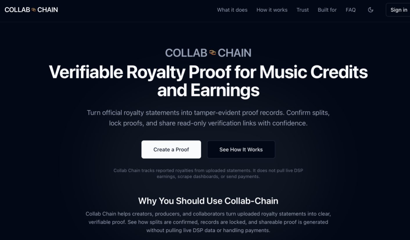 Collab Chain product screenshot