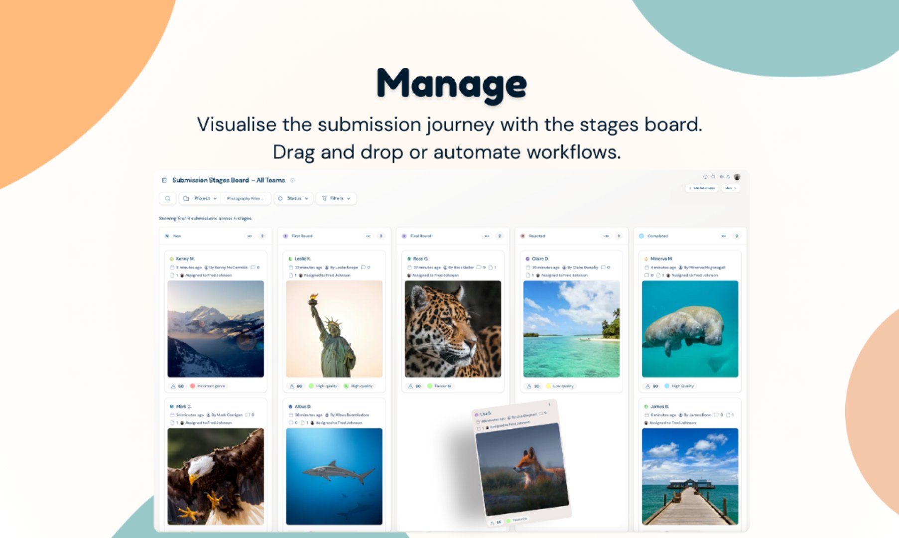 Dapple - Project Management screenshot 2 showing the A smart platform to manage awards, contests and applications