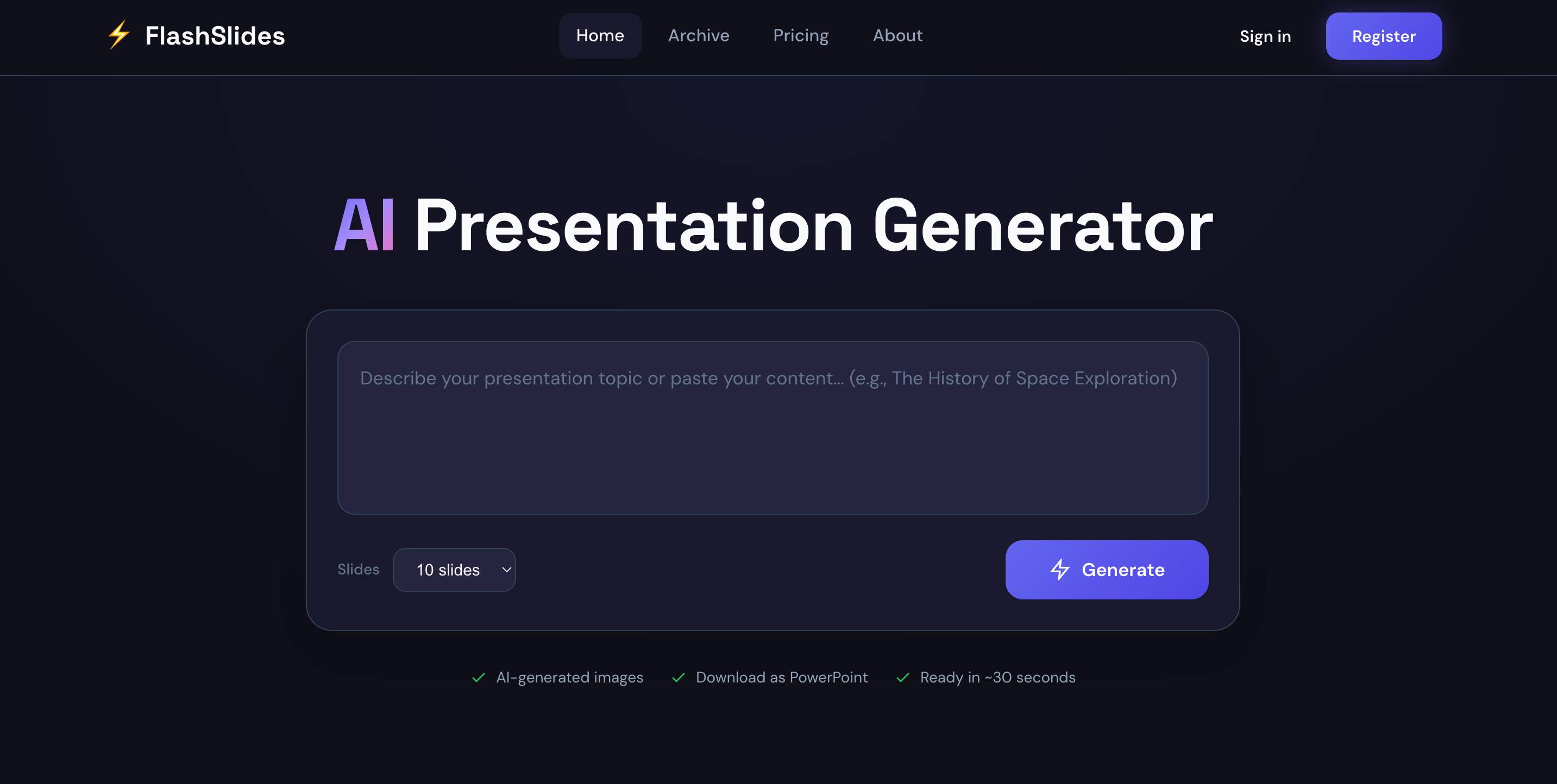 FlashSlides screenshot
