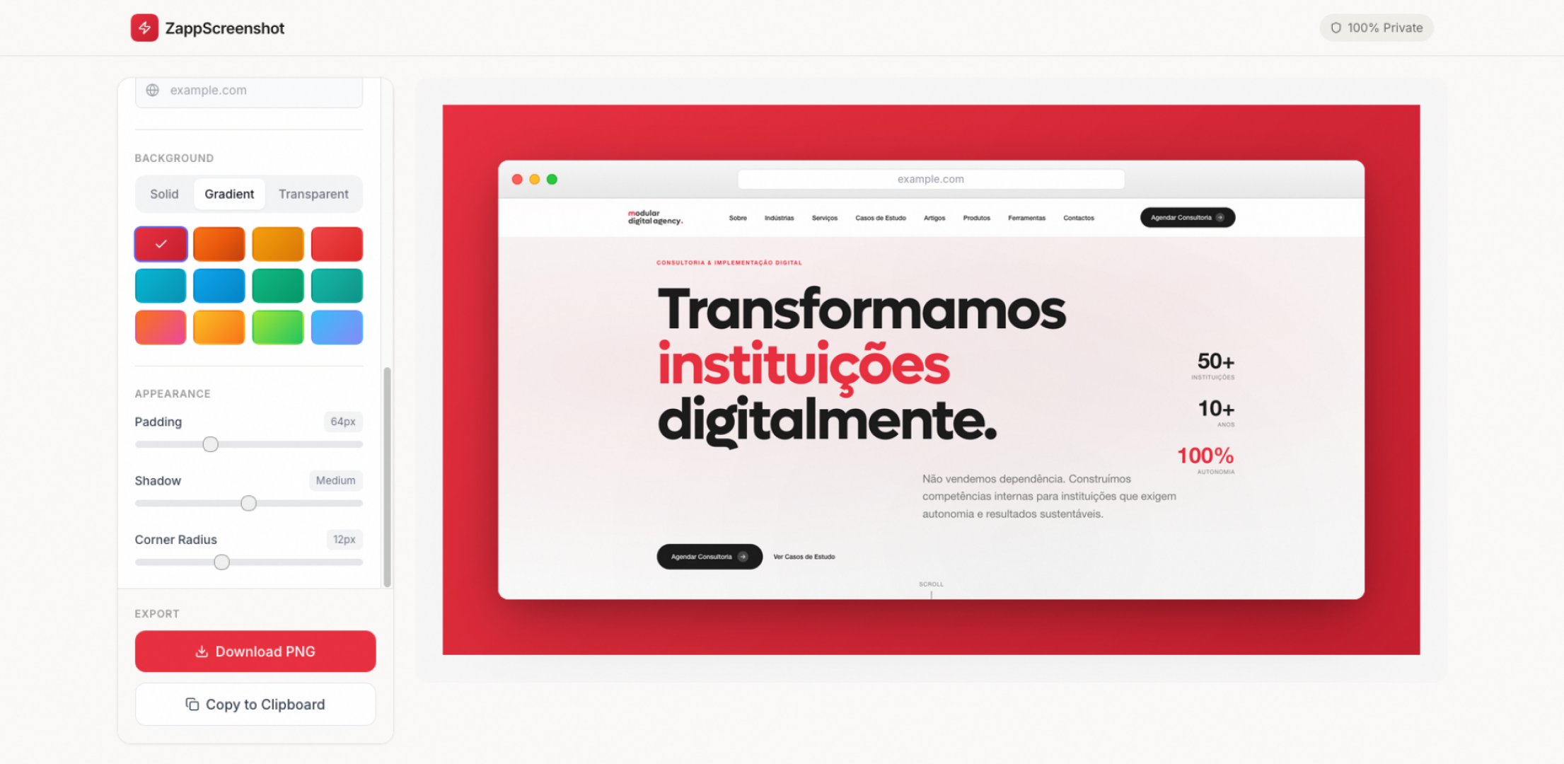ZappScreenshot - Developer Tools screenshot 2 showing the Beautiful browser mockups in seconds — 100% private