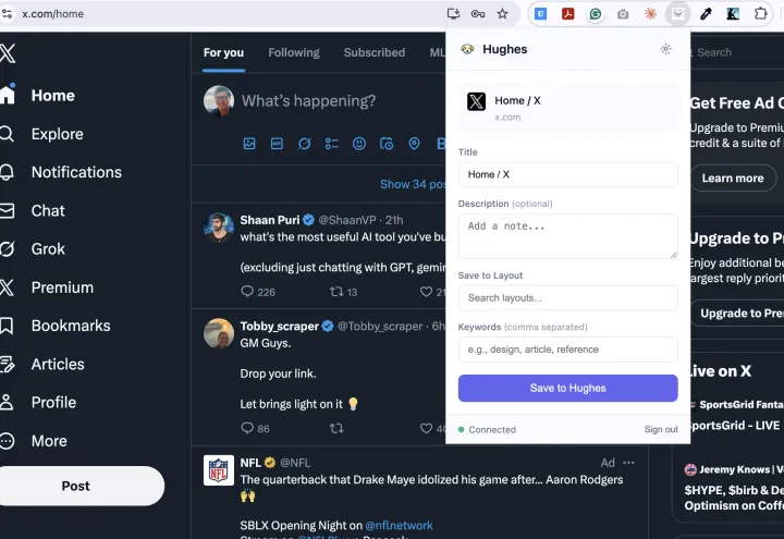 Hughes: AI-Powered Bookmark Organizer screenshot 2