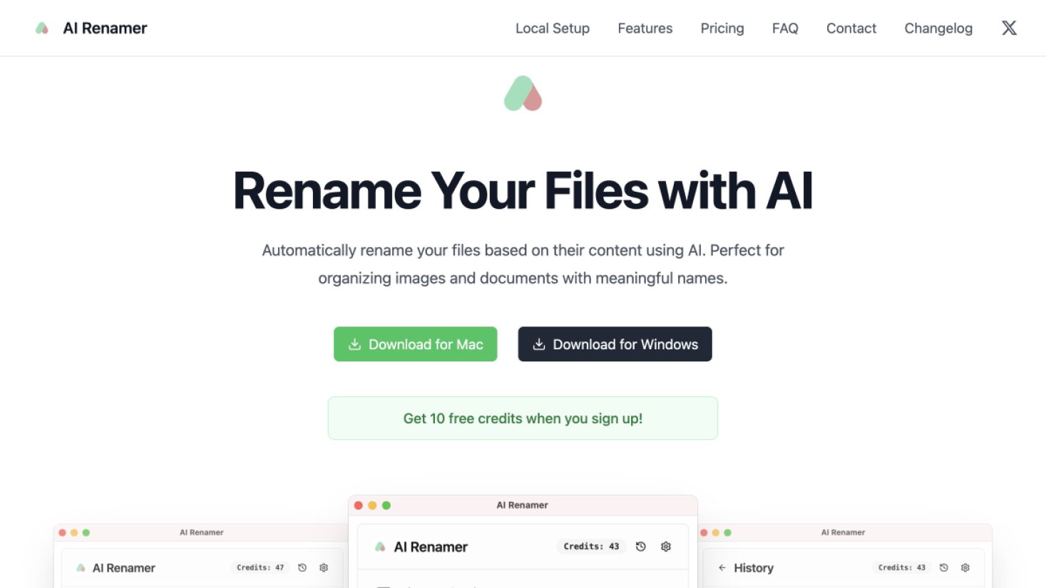 AI Renamer product screenshot