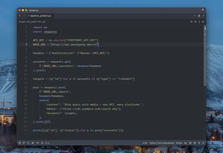 Postproxy screenshot 2