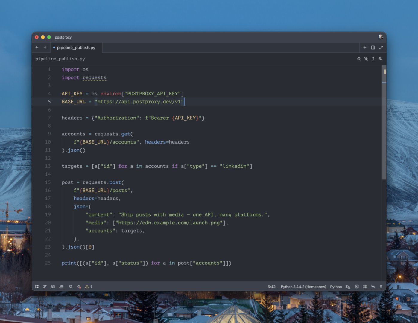 Postproxy screenshot 2