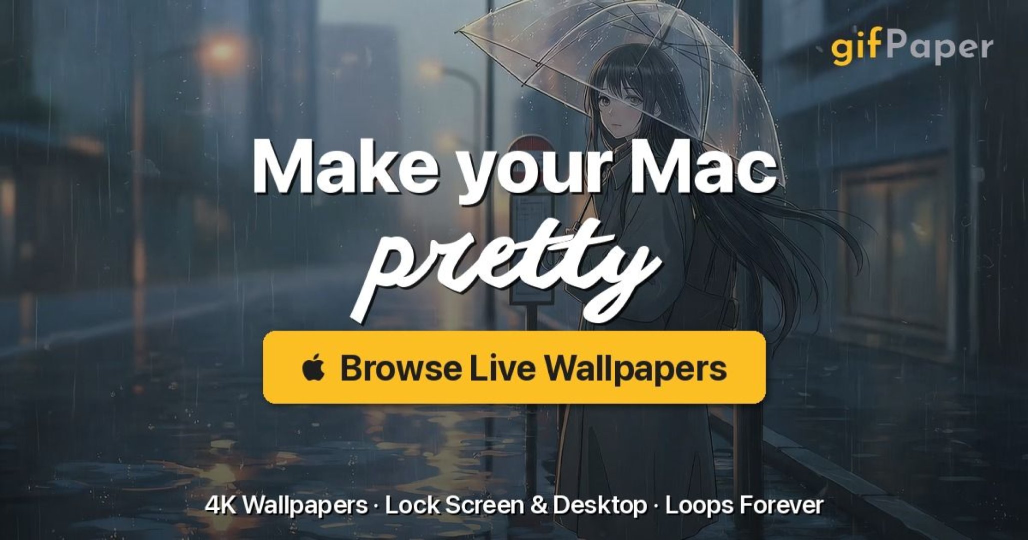 gifPaper - Design & Creative screenshot 2 showing the Live wallpapers for Mac – Make your Mac pretty.