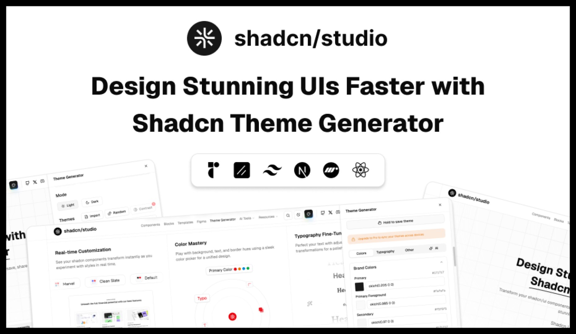Shadcn Studio - Developer Tools screenshot 2 showing the Build Futuristic UIs at Warp Speed with AI Tools⚡️