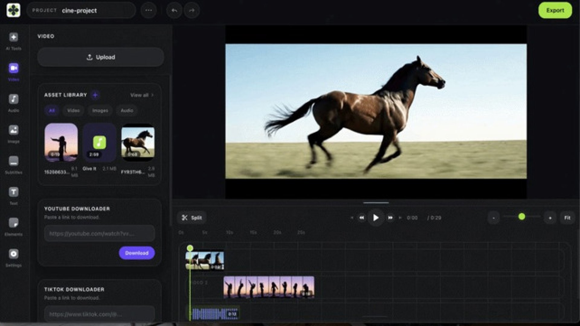 Satura AI - Video & Streaming screenshot 1 showing the AI tools for creators who want real growth