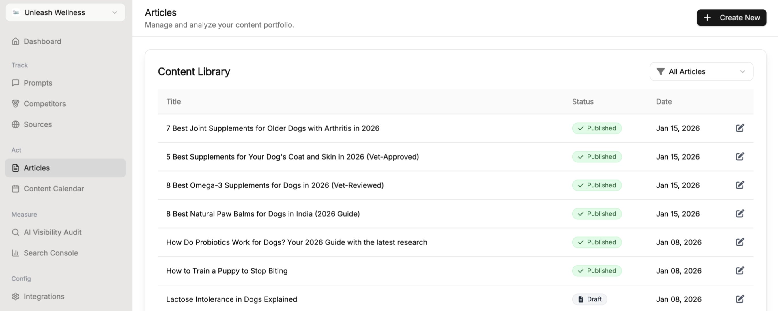 Snezzi - Marketing & SEO screenshot 2 showing the Snezzi | AI Visibility Service