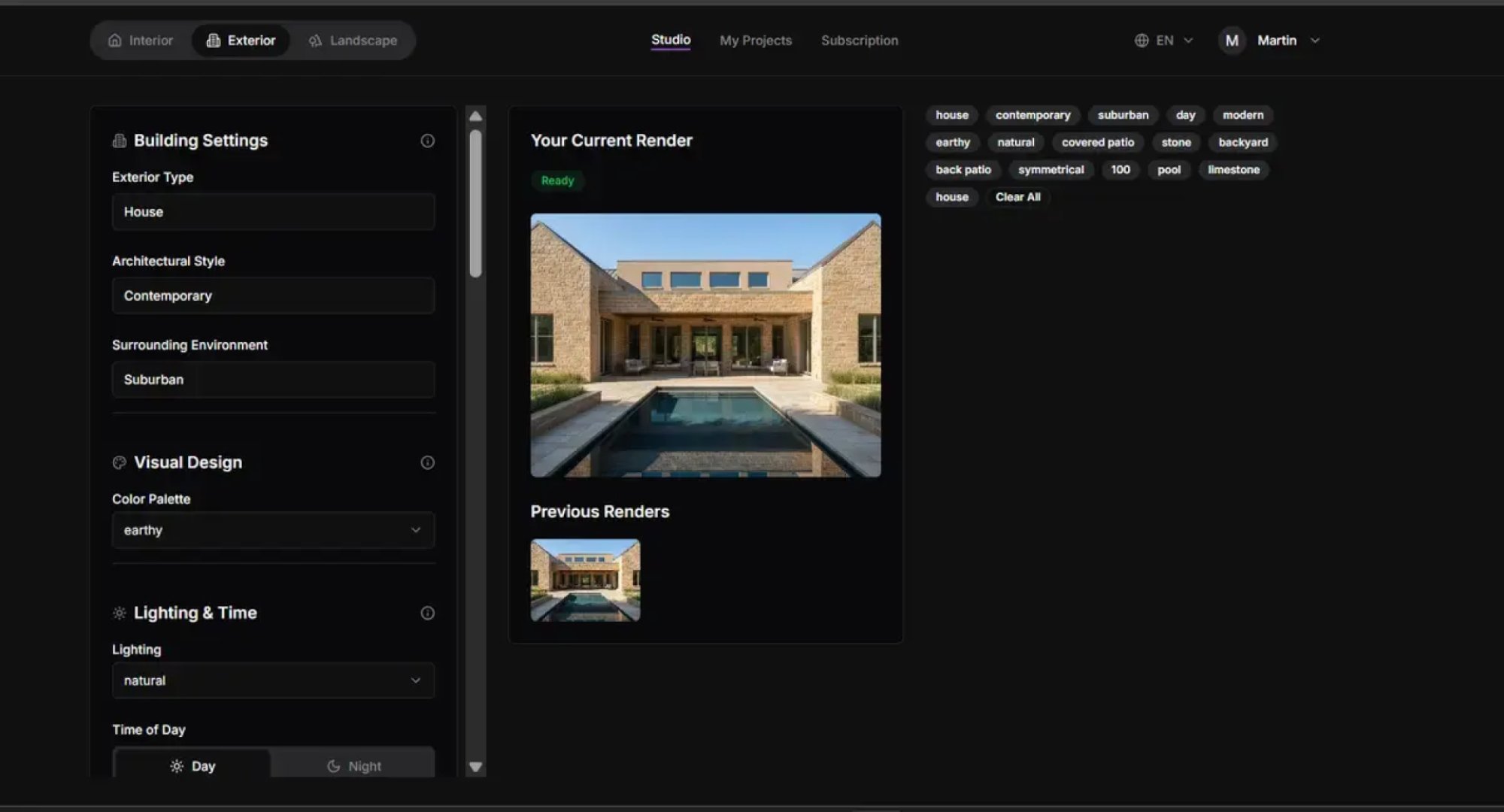 Renderspace ai product screenshot