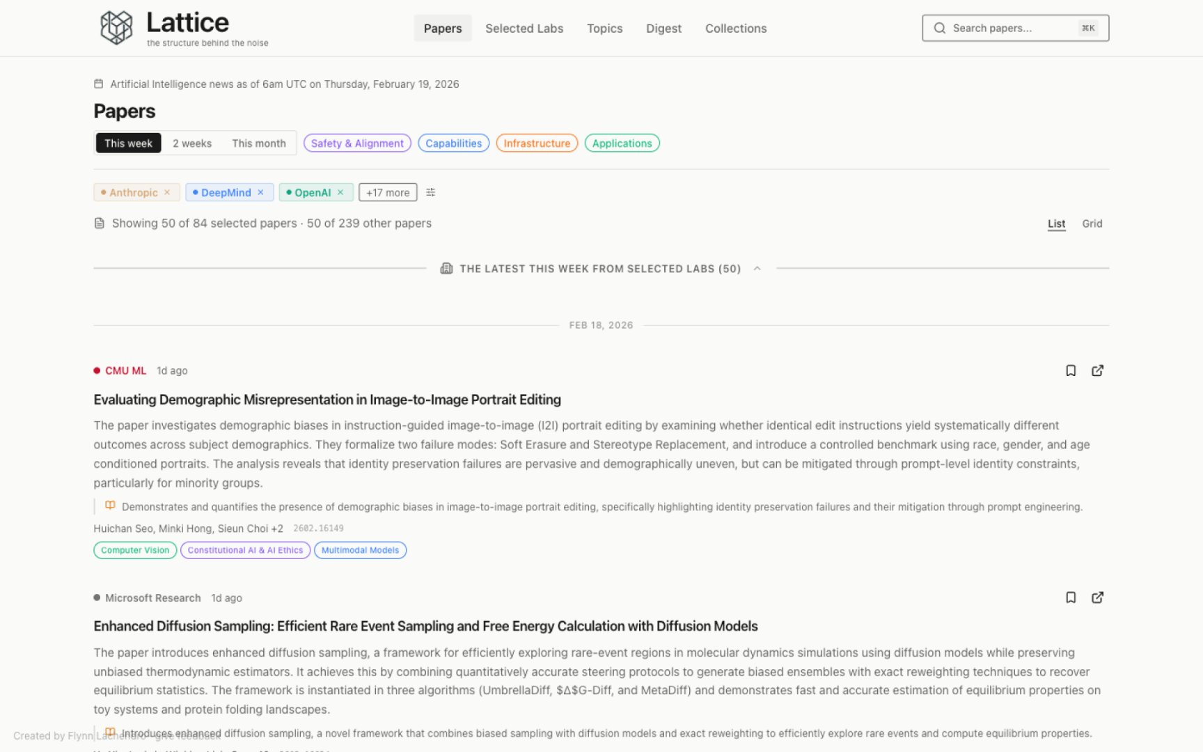Lattice product screenshot