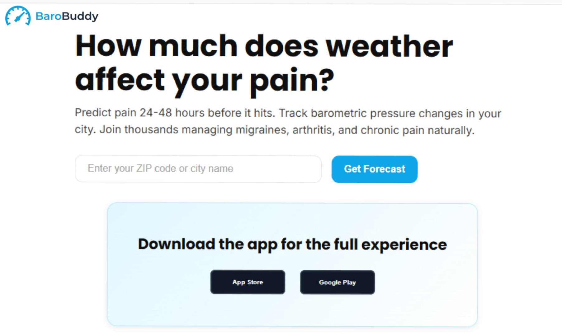 BaroBuddy product screenshot