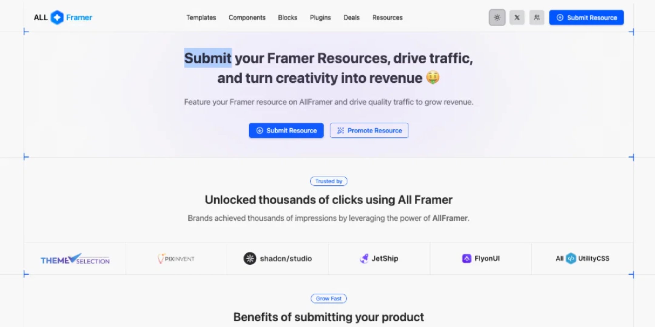 All Framer product screenshot