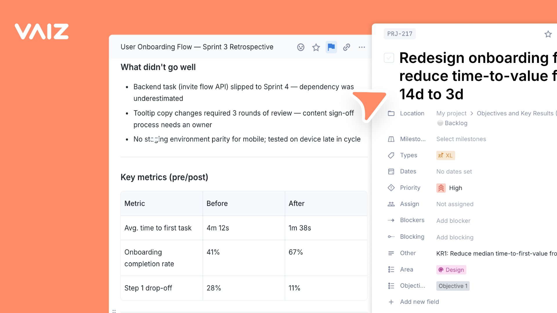 Vaiz - Productivity screenshot 2 showing the Work management software forTasks & Documents