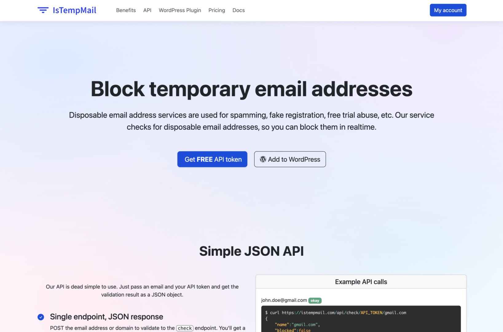 IsTempMail product screenshot